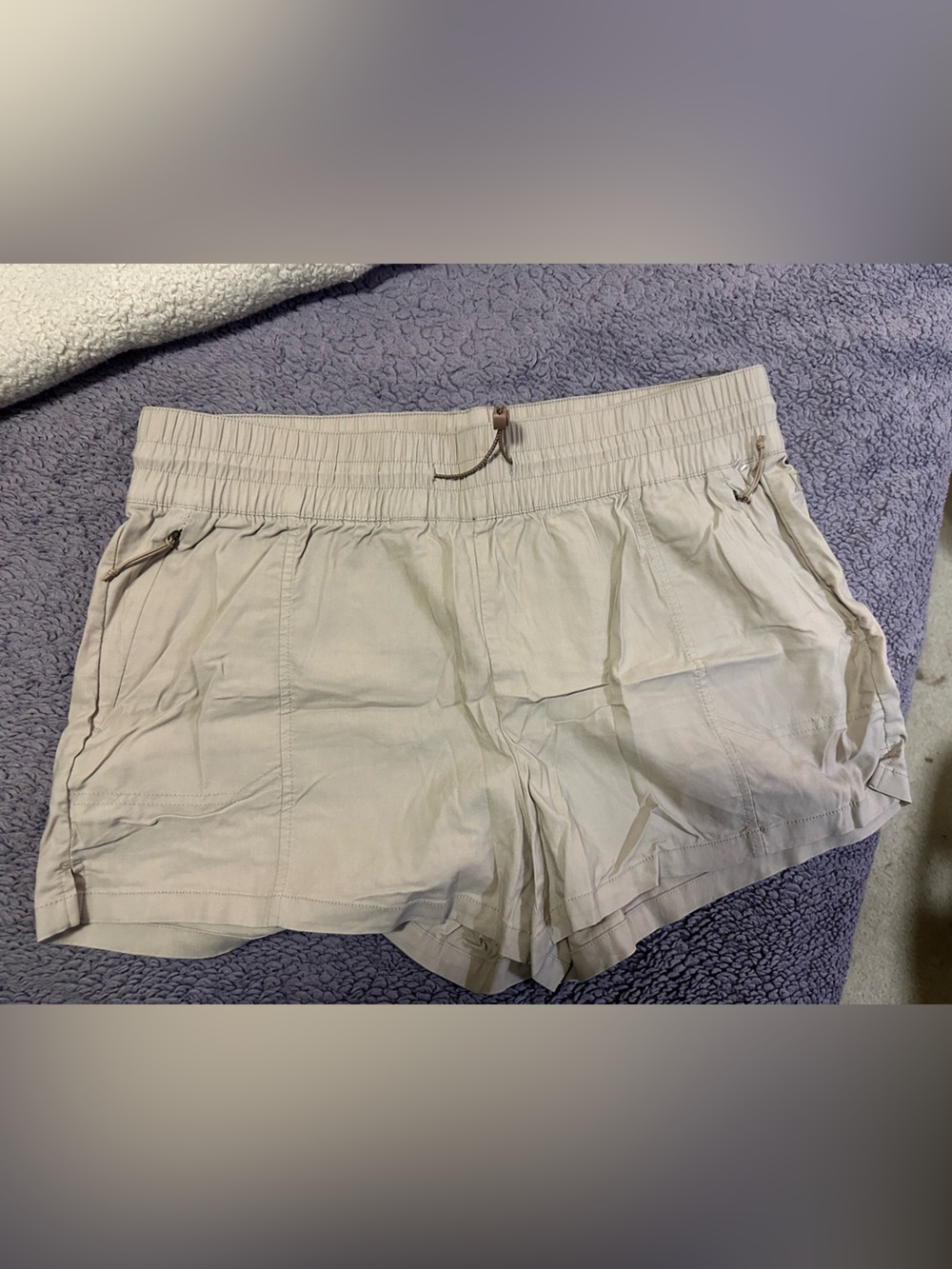 Avalanche Men's Cream Elastic-Waist Athletic Shorts